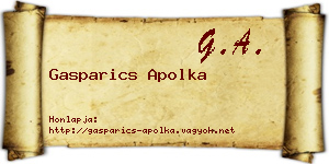 Gasparics Apolka névjegykártya